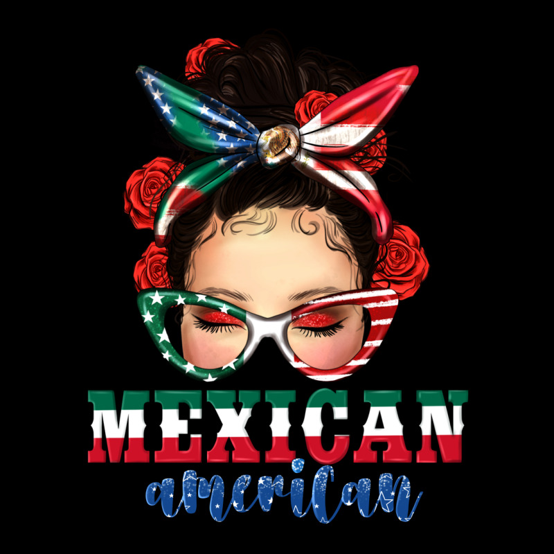 Mexican American Messy Bun Long Sleeve Tee by texasbilliewilder | Teevron