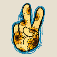 Yellow Glitter Sunflower Peace Sign Urban Heavy Tee | Teevron