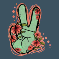 Green Glitter Floral Peace Sign Urban Heavy Tee | Teevron