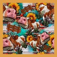 Cow With Aztec And Sunflowers Seamless Pattern Premium Hoodie | Teevron