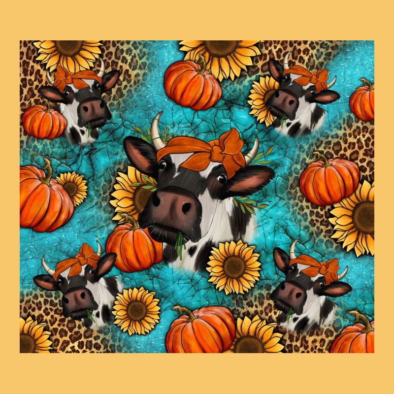Autumn Pumpkins Holstein Cow Vintage Hoodie by Jasminsmagicworld | Teevron