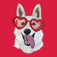 White Shepherd With Love Glasses Premium Hoodie | Teevron