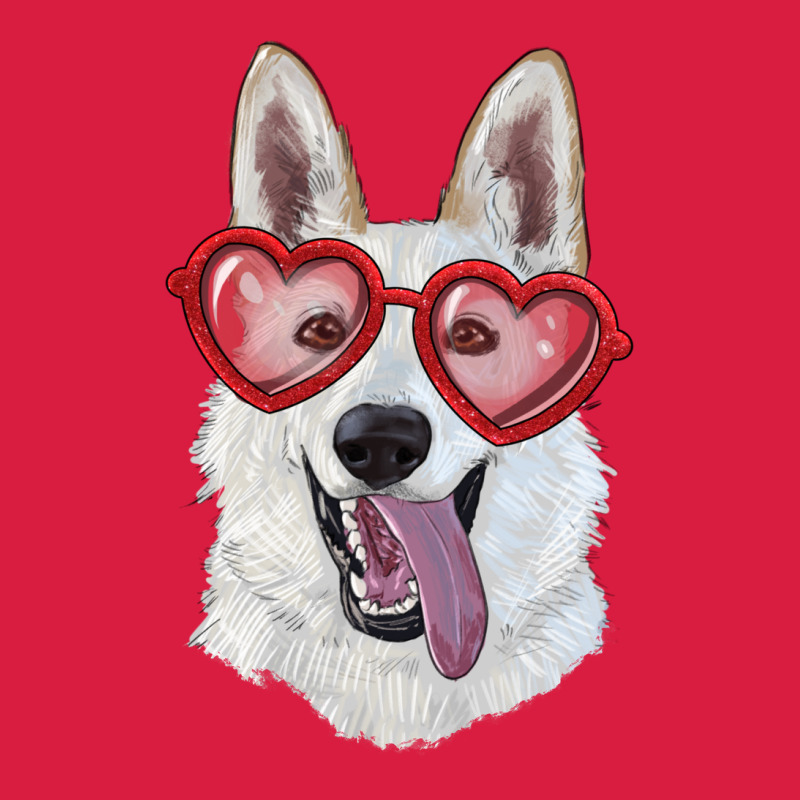 White Shepherd With Love Glasses Premium Hoodie by RanaPortraitStore | Teevron