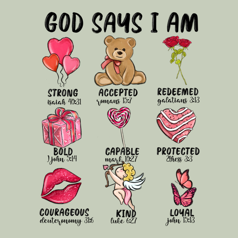 God Says I Am Valentine's Day Ladies Tee by MaliasSmallBusiness | Teevron