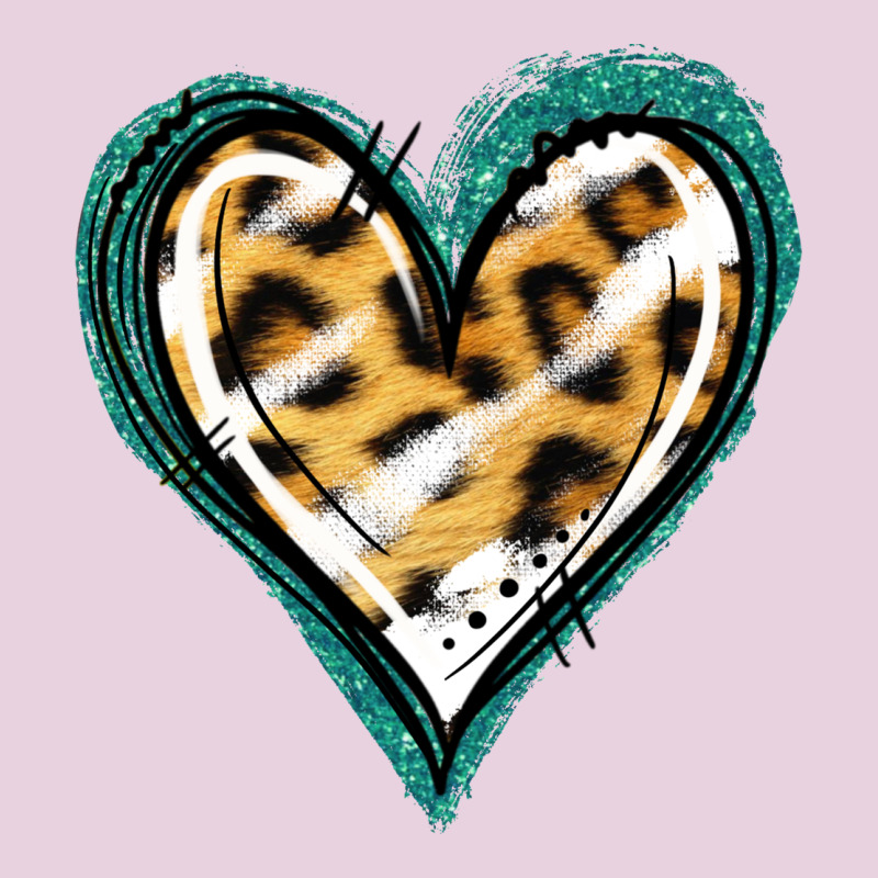 Glitter Leopard Heart Ladies Tee by Jasminsmagicworld | Teevron