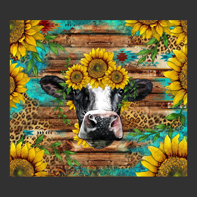 Holstein Cow With Sunflowers Urban Heavy Tee by BarkalooDesign | Teevron