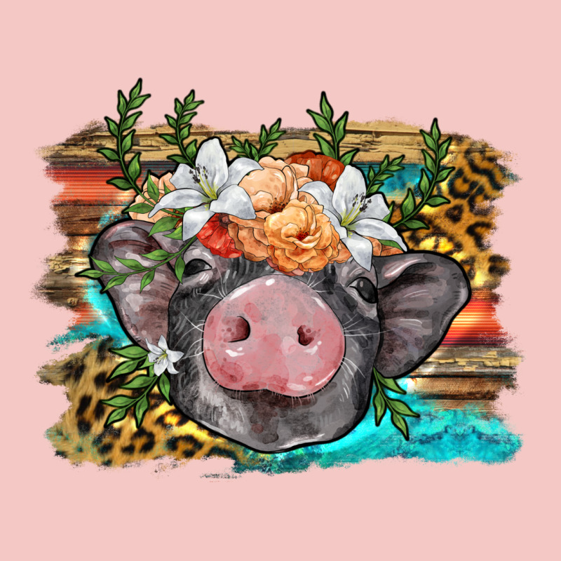 Baby Pig With Floral And Western Background Urban Heavy Tee by BarkalooDesign | Teevron