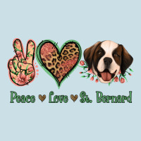 Peace Love St. Bernard Ladies Tee | Teevron