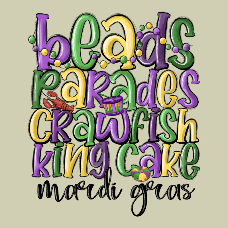 Beads Parades Crawfish King Cake Mardi Gras Heavy Core Tee by MaliasSmallBusiness | Teevron