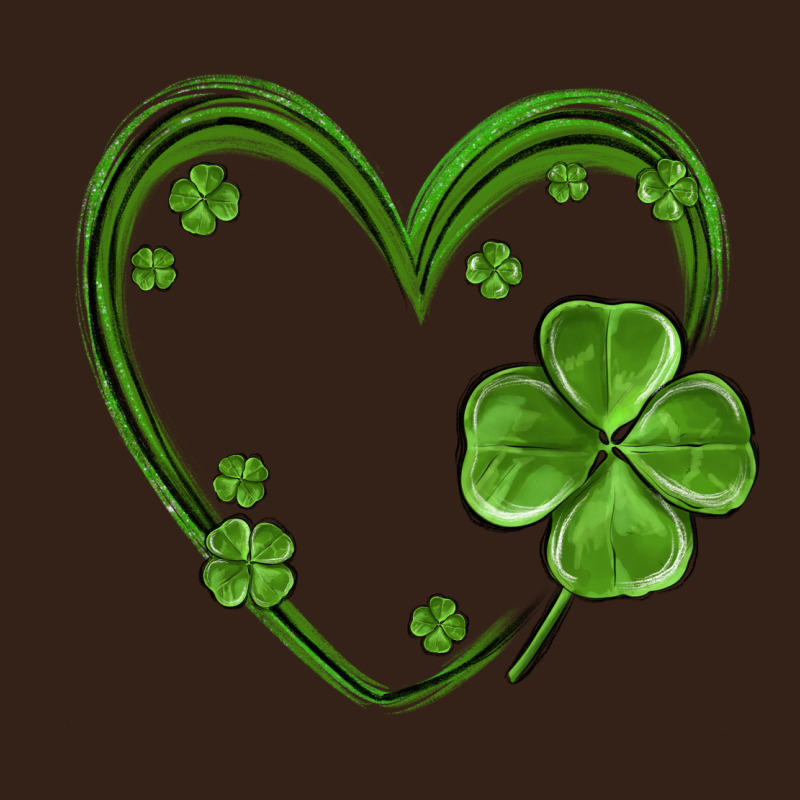 St Patricks Day Shamrock Heart Heavy Core Tee by MaliasSmallBusiness | Teevron