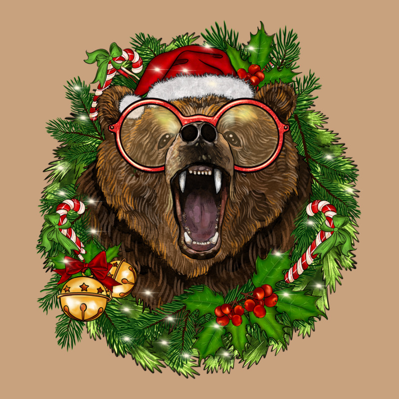 Christmas Bear  Wreath Vintage Tee by BarkalooDesign | Teevron