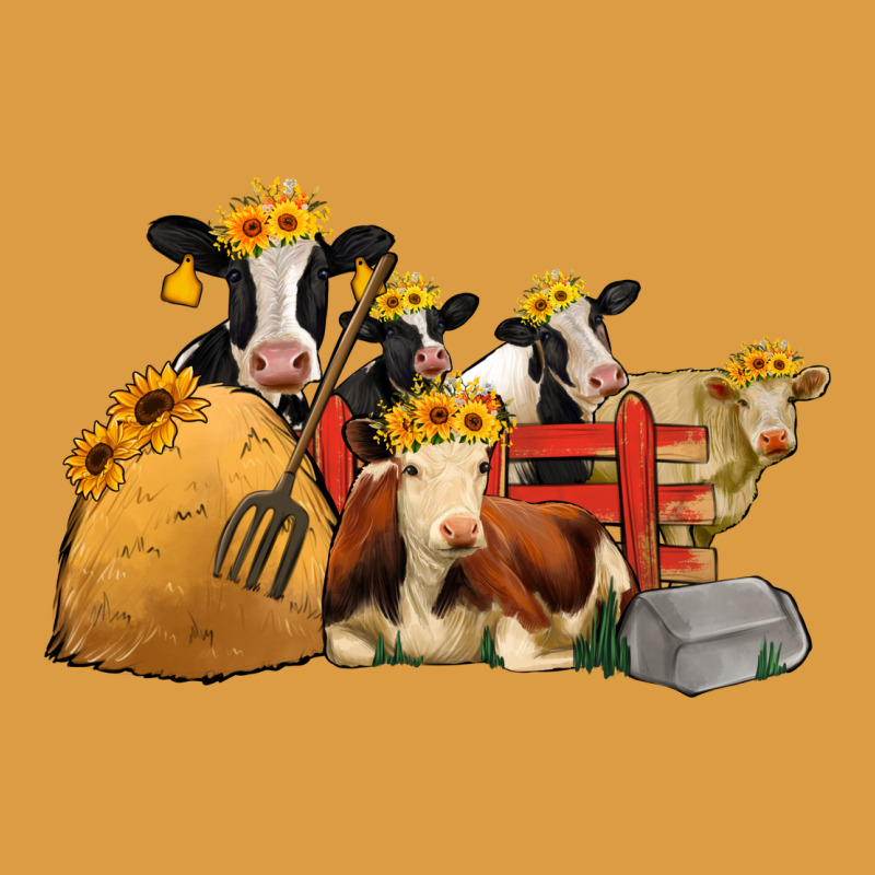 Farm Animals With Sunflower Headbands Urban Heavy Tee by Jasminsmagicworld | Teevron