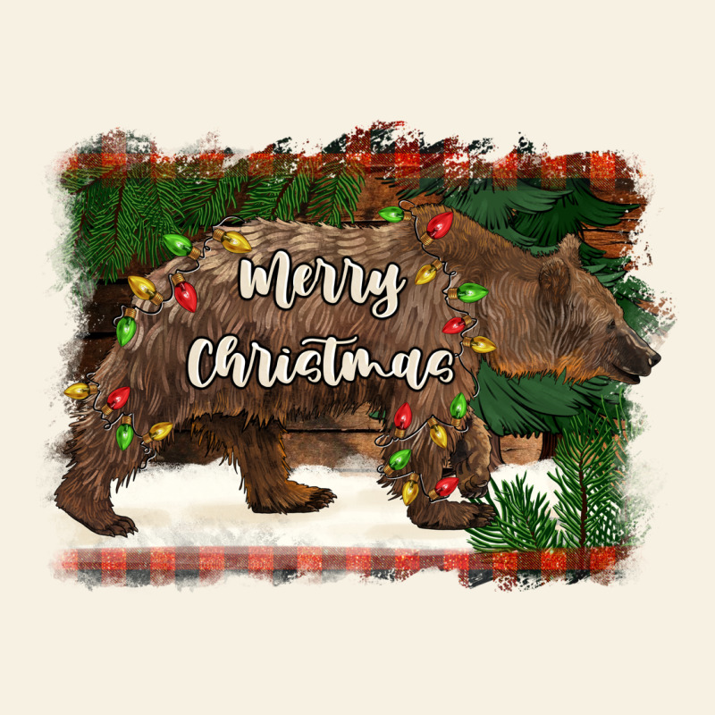 Merry Christmas Bear Vintage Tee by BarkalooDesign | Teevron