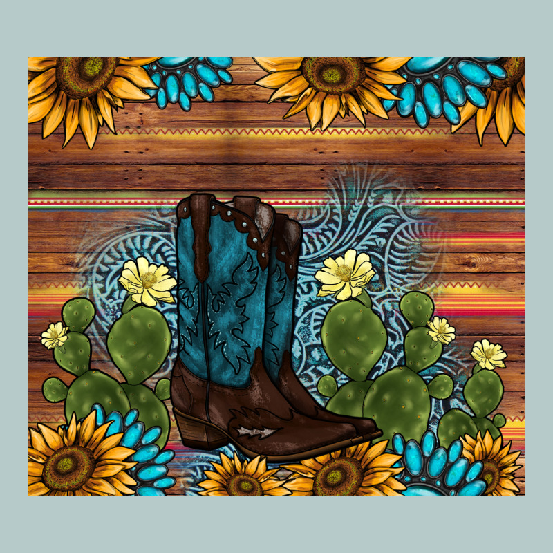 Boot Cactus Sunflower Gemstone Heavy Core Tee by AdoDesignShop | Teevron
