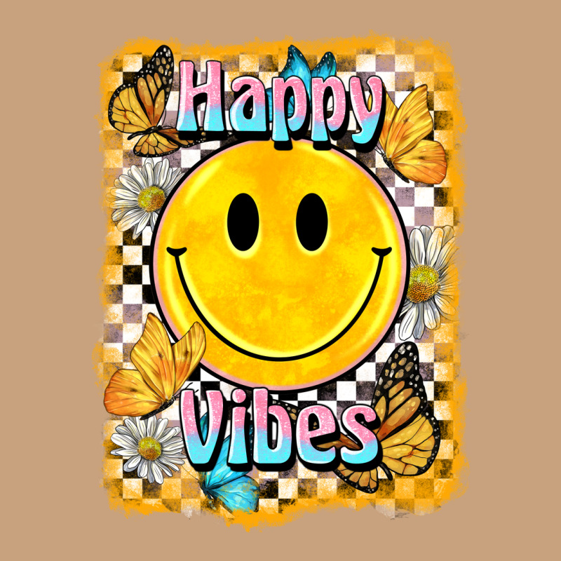 Happy Vibes Smiley Face Vintage Tee by BarkalooDesign | Teevron