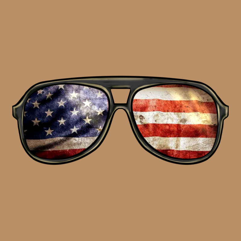 Amerıcan Flag Glasses Vintage Hoodie by BarkalooDesign | Teevron