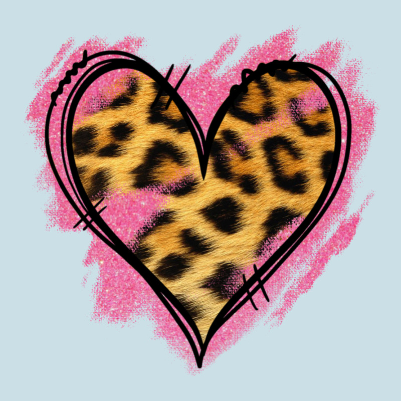 Leopard Pink Glitter Heart Ladies Tee by Jasminsmagicworld | Teevron