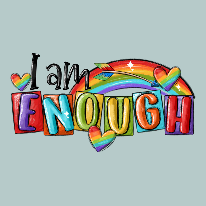 I Am Enough Lgbt Heavy Core Tee by MaliasSmallBusiness | Teevron