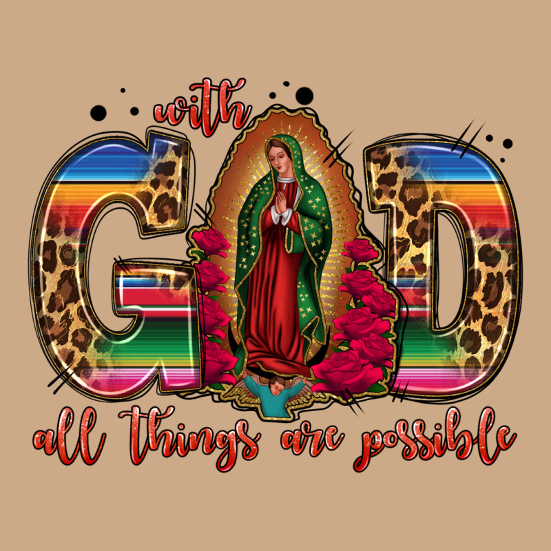 With God All Things Are Possible Lady Of Guadalupe Vintage Hoodie by Jasminsmagicworld | Teevron