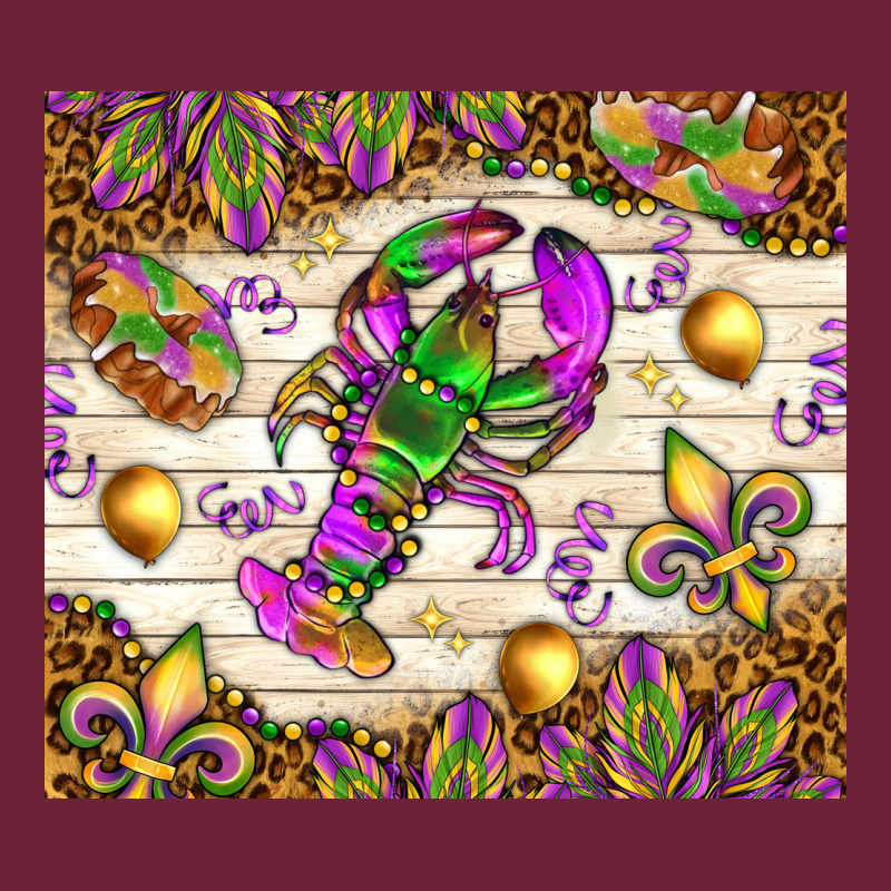 Mardi Gras With Crab Long Sleeve Tee by NancyCooperArtShop | Teevron