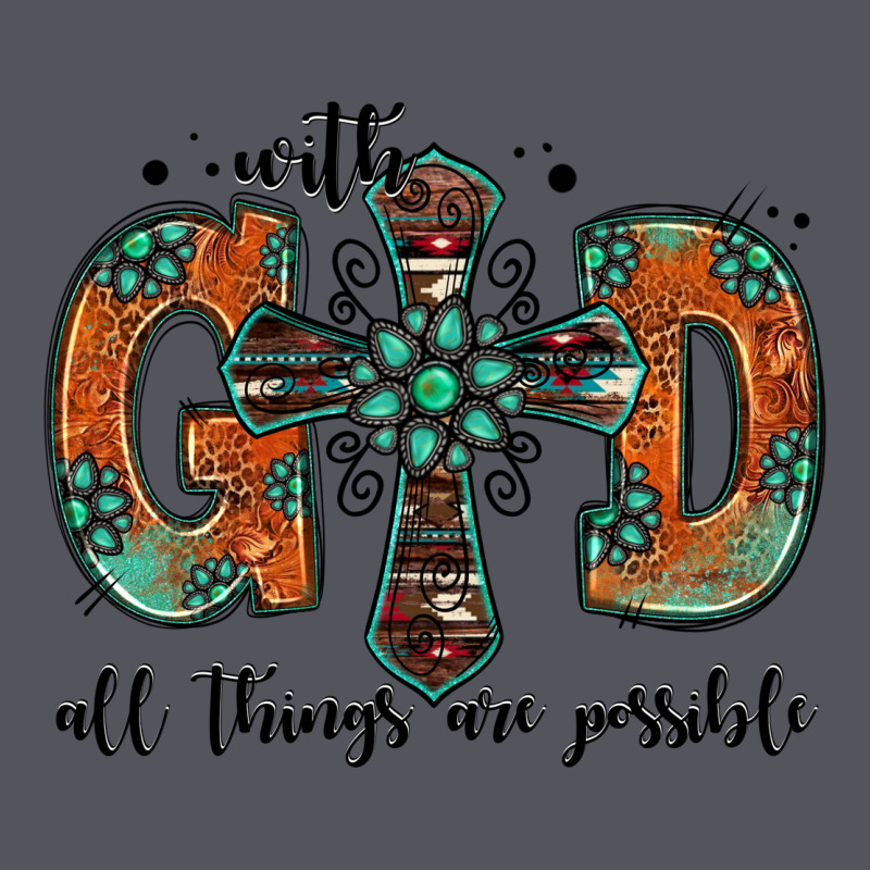 With God All Things Are Possible Gemstone Cross Vintage Hoodie by Jasminsmagicworld | Teevron