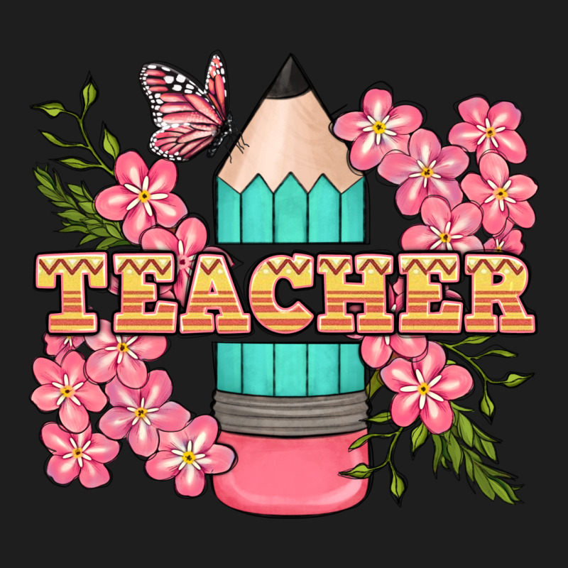 Teacher Floral Pencil Heavyweight Hoodie by BundleAndBundleShop | Teevron