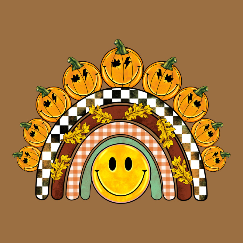 Fall Smiley Face Groovy Rainbow Vintage Tee by BarkalooDesign | Teevron