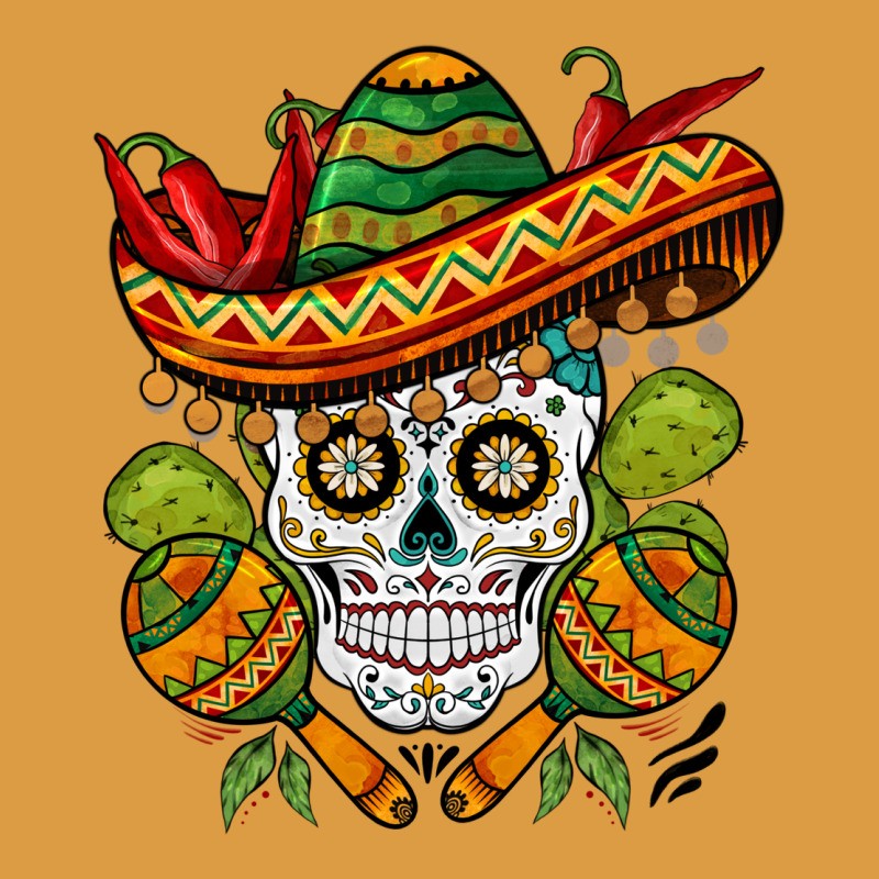 Sombrero Skull Urban Heavy Tee by BarkalooDesign | Teevron