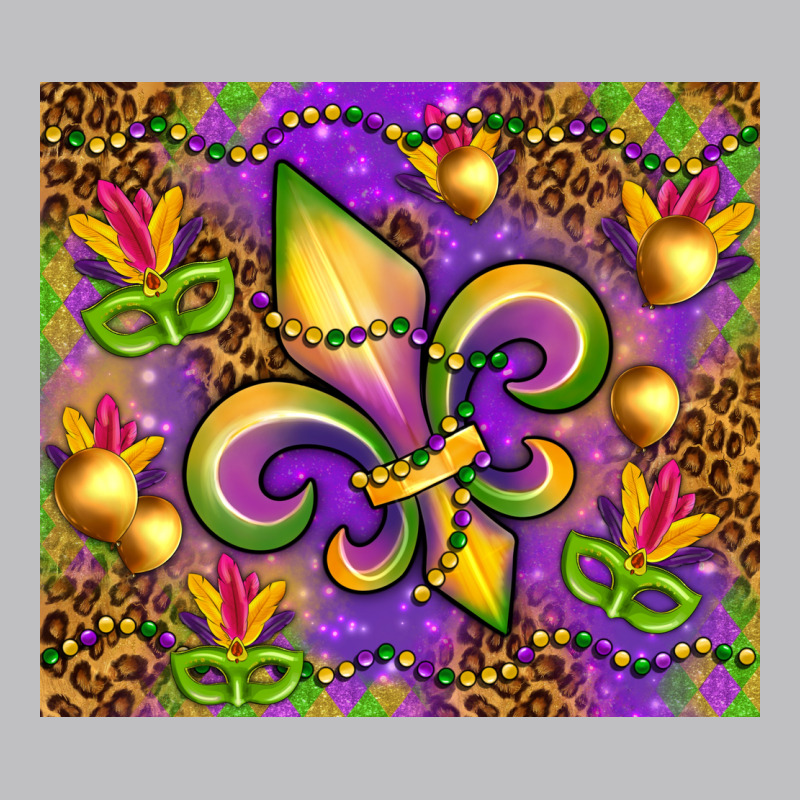 Mardi Gras Fleur De Lis Long Sleeve Tee by NancyCooperArtShop | Teevron