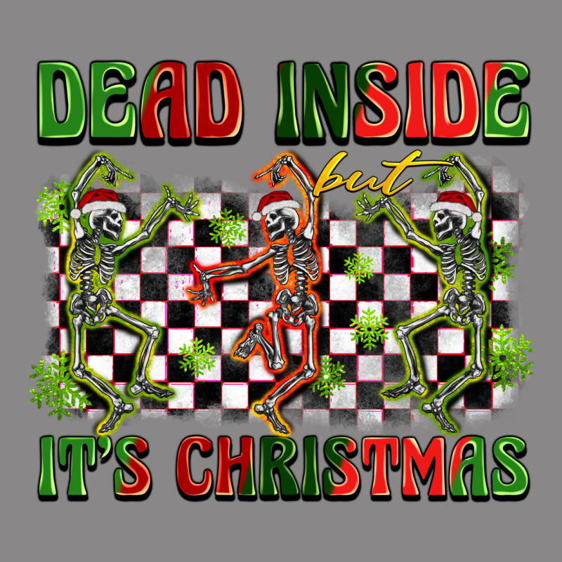 Dead Inside But It's Christmas Dancing Skeletons Vintage Tee by BarkalooDesign | Teevron