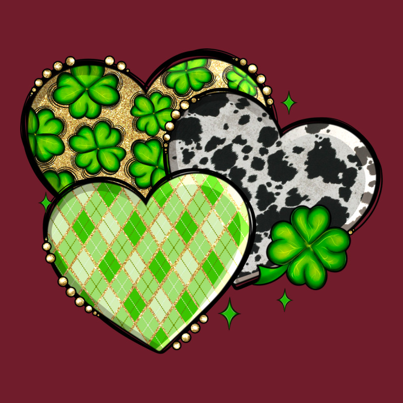 St. Patrick's Day Cowhide Hearts Zipper Hoodie by OliviaCreatesArt | Teevron