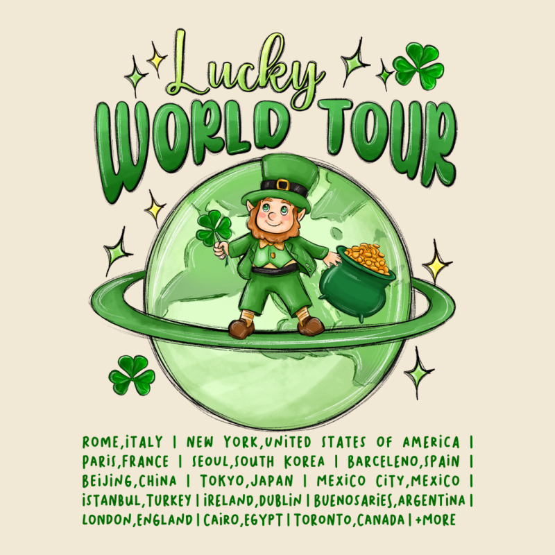 Lucky World Tour St. Patricks Day Ladies Tee by MaliasSmallBusiness | Teevron