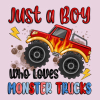 Just A Boy Who Loves Monster Trucks Ladies Tee | Teevron