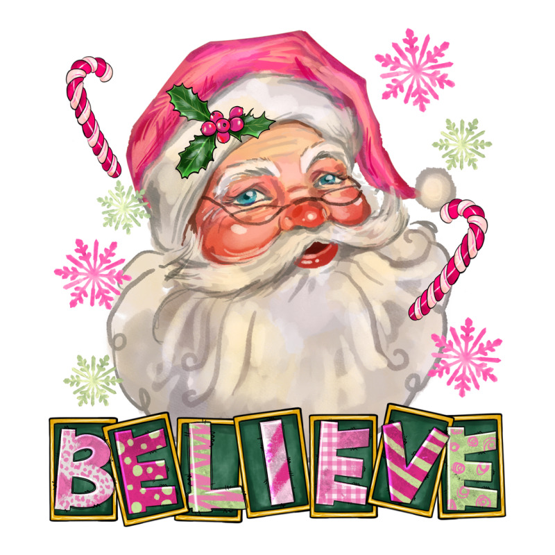 Pink Believe Santa Christmas Premium Sweatshirt by FaDigitalArtStudio | Teevron