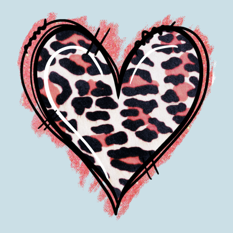 Leopard Glitter Heart Ladies Tee by Jasminsmagicworld | Teevron