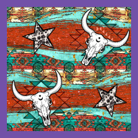 Western Aztec Bull Skull Stars Seamless Pattern Premium Sweatshirt | Teevron