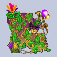 Louisiana Map Mardi Gras Long Sleeve Tee | Teevron