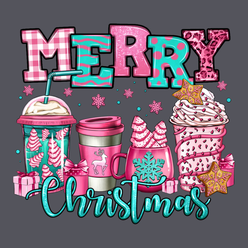 Merry Christmas Pink Coffee Cups Vintage Hoodie by Jasminsmagicworld | Teevron