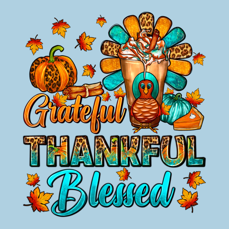Grateful Thankful Blessed Thanksgiving Cold Drink Premium Hoodie by FaDigitalArtStudio | Teevron