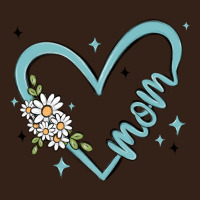 Mom With Heart And Flowers Heavy Core Tee | Teevron