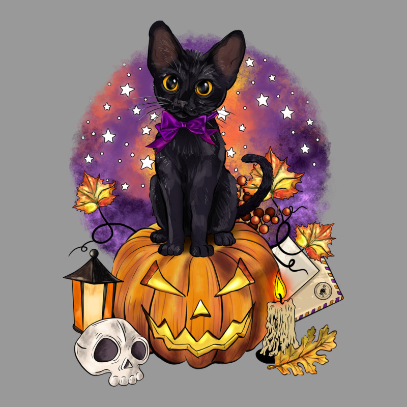 Halloween Black Cat Pumpkin Vintage Hoodie by BarkalooDesign | Teevron