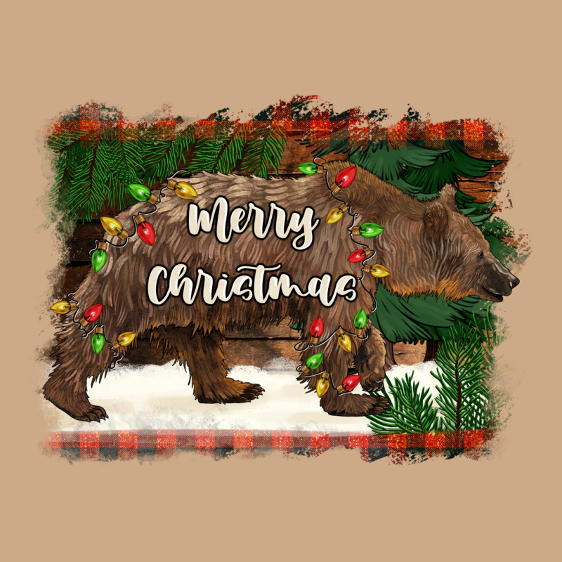 Merry Christmas Bear Vintage Hoodie by BarkalooDesign | Teevron