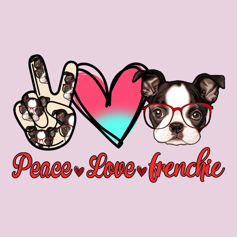 Peace Love Frenchie Ladies Tee by Jasminsmagicworld | Teevron
