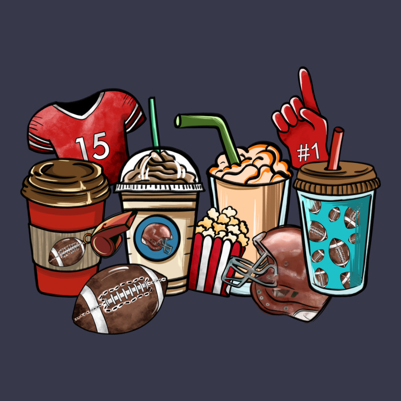 Football Coffee Cups Long Sleeve Tee by NancyCooperArtShop | Teevron