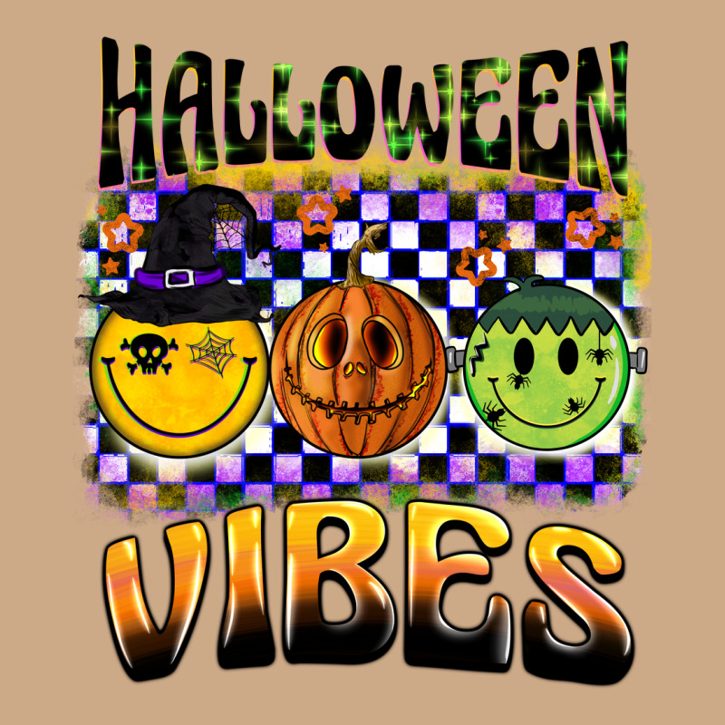 Halloween Vibes Smiley Face Vintage Hoodie by BarkalooDesign | Teevron