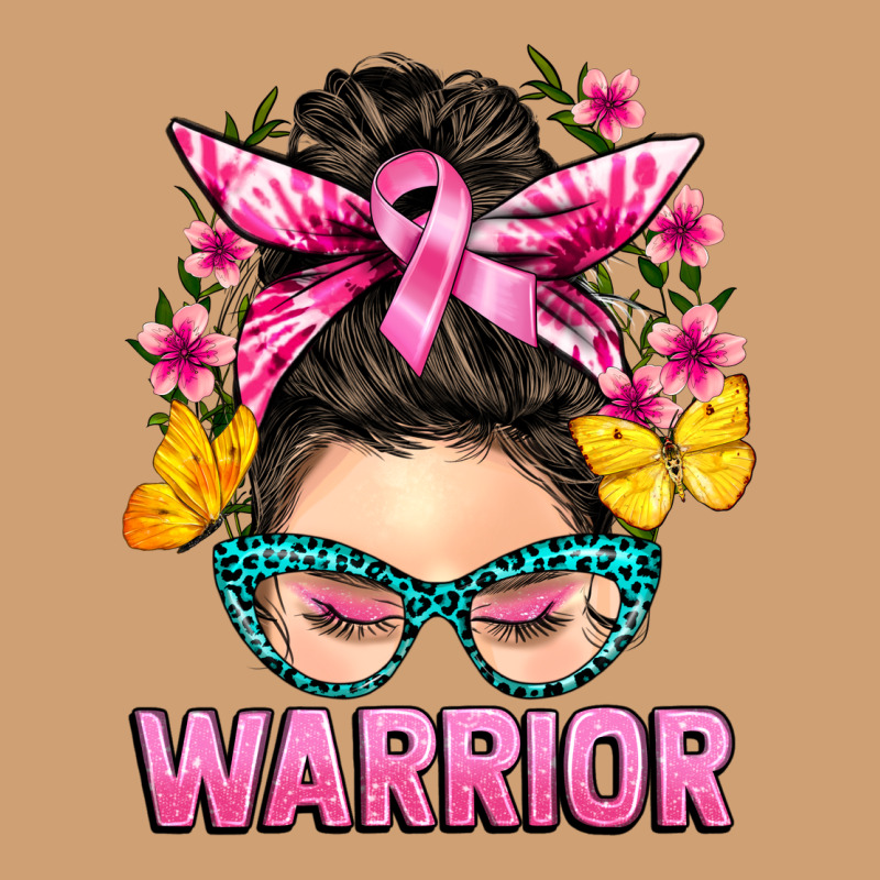 Cancer Warrior Messy Bun Vintage Tee by BarkalooDesign | Teevron