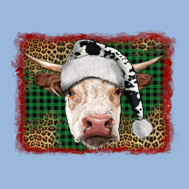 Merry Christmas Hereford Cow With Background Premium Hoodie by RanaPortraitStore | Teevron