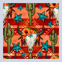 Bull Skull Cactus Seamless Pattern Premium Sweatshirt | Teevron