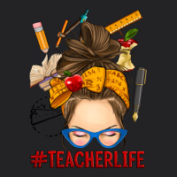 Messy Bun Teacher Life Vintage Tee | Teevron