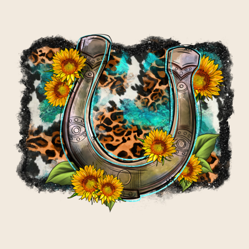 Western Leopard Cowhide Turquoise Background Horse Zipper Hoodie by OliviaCreatesArt | Teevron